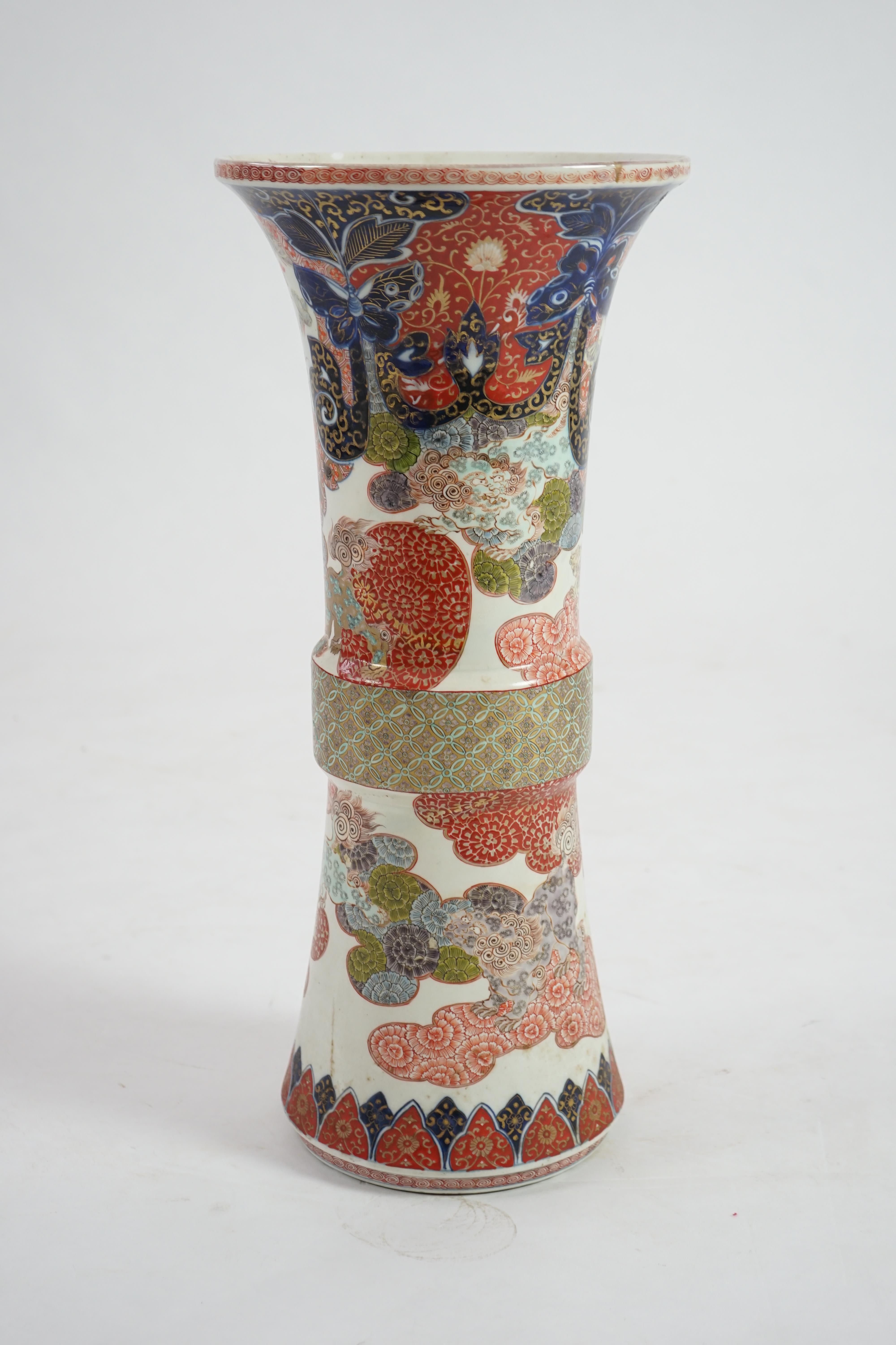 A large Japanese Imari floor standing vase, c.1900